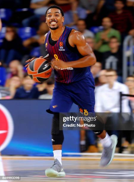 Phil Pressey during the match between FC Barcelona v Olympiakos B.C. Corresponding to the week 5 of the basketball Euroleague,in Barcelona, on...