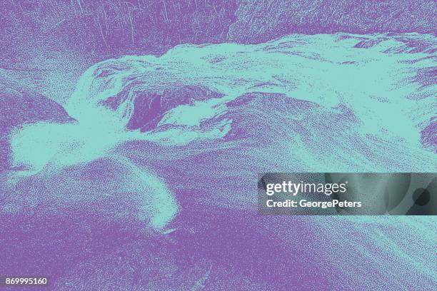 rapids and waterfall at tettegouche state park, minnesota. - midwest landscape stock illustrations