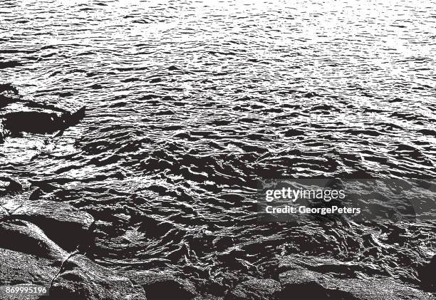 sunrise. lake superior, minnesota - lake superior stock illustrations