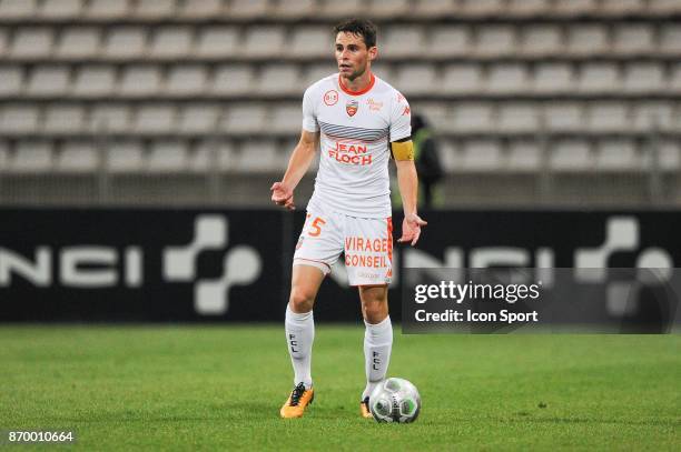 Vincent Le Goff of Lorient during the French Ligue 2 match between Paris FC and Lorient at Stade Charlety on November 3, 2017 in Paris, France.
