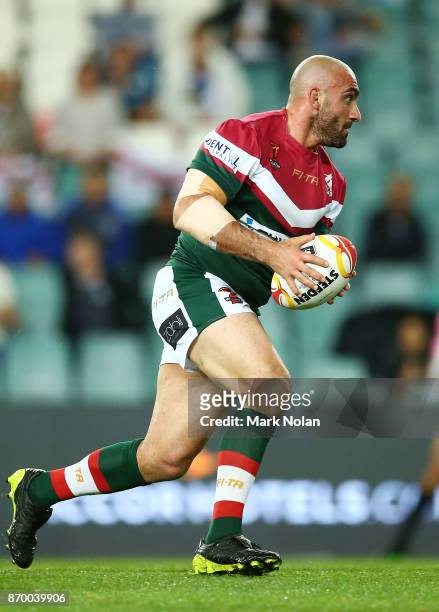 Tim Mannah of Lebanon in action during the 2017 Rugby League World Cup match between England and Lebanon at Allianz Stadium on November 4, 2017 in...