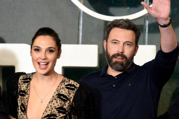 Gal Gadot and Ben Affleck attend the 'Justice League' photocall at The College on November 4, 2017 in London, England.