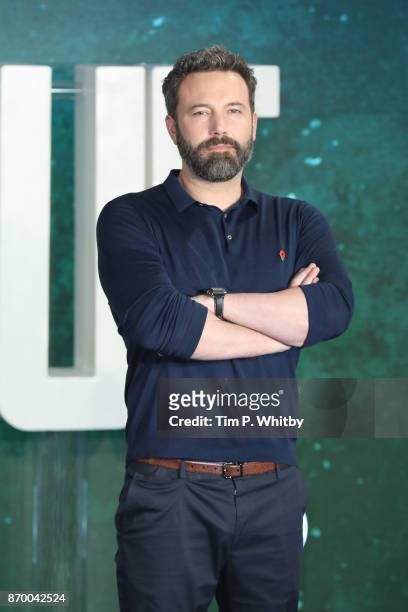 Actor Ben Affleck attends the 'Justice League' photocall at The College on November 4, 2017 in London, England.