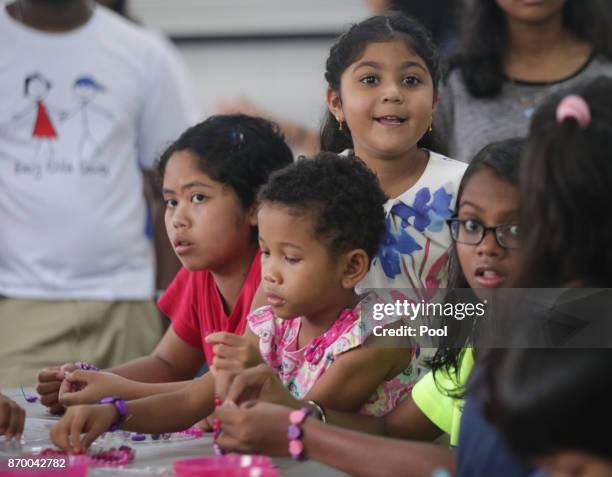 Residents of The Lighthouse Children's Welfare Centre await Camilla, The Duchess of Cornwall's visit to The Lost Food Project - the first...