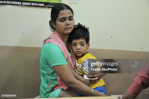 Fever patients wait for a blood test at a Dengue and Malaria clinic in Kolkata, Eastern India, 04 November 2017. According to State Government...