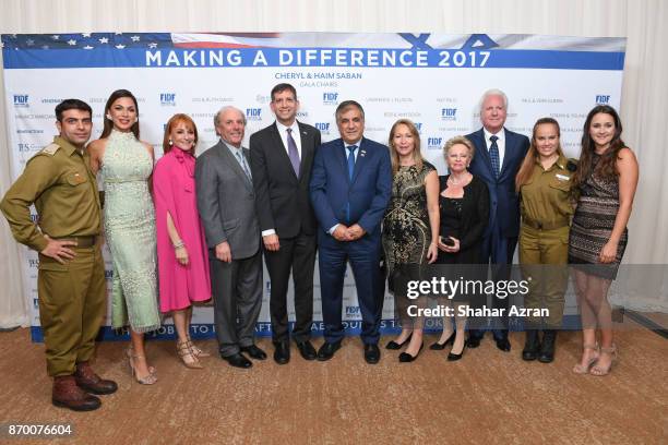 Sgt. 1st Class Maor ; Moran Atias ; Linda and Tony Rubin , who is FIDF’s Western Region president; Consul General of Israel in Los Angeles Sam...