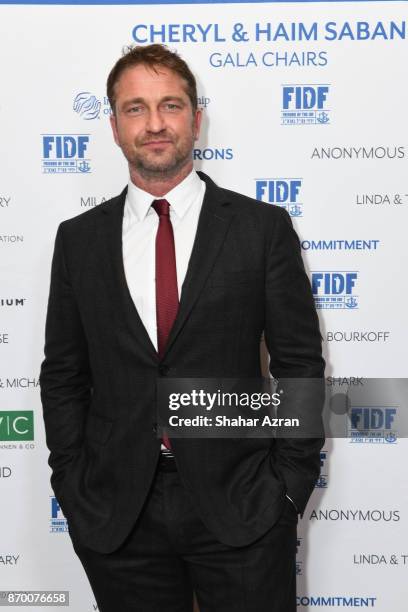 Gerard Butler at the FIDF Western Region Gala at The Beverly Hilton Hotel on November 2, 2017 in Beverly Hills, California.