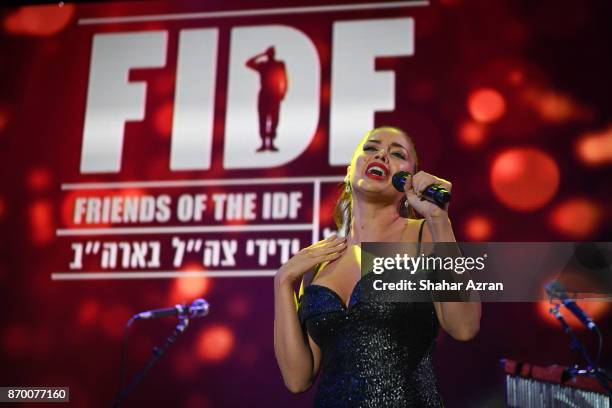Shapir Azoulay performing at the FIDF Western Region Gala at The Beverly Hilton Hotel on November 2, 2017 in Beverly Hills, California.