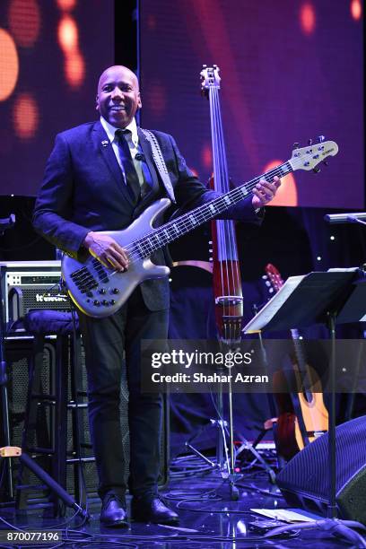 Nathan East at the FIDF Western Region Gala at The Beverly Hilton Hotel on November 2, 2017 in Beverly Hills, California.