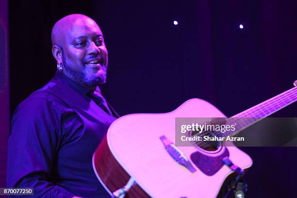 Tariqh Akoni at the FIDF Western Region Gala at The Beverly Hilton Hotel on November 2, 2017 in Beverly Hills, California.