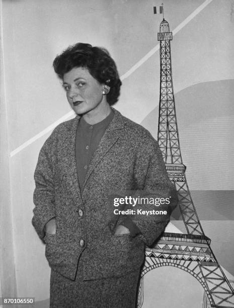 German writer Henriette Von Schirach , the daughter of Hitler's official photographer Heinrich Hoffmann, 8th March 1954. She is working on a film...