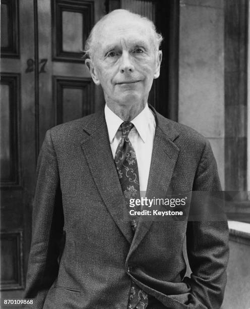 Former Prime Minister Alec Douglas-Home in London shortly before stepping down from government, and taking up his seat in the House of Lords with a...