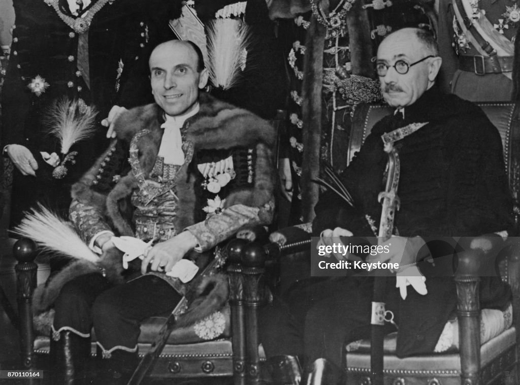 Teleki Count Pal Teleki with the Prime Minister of Hungary, Bela Imredy ...