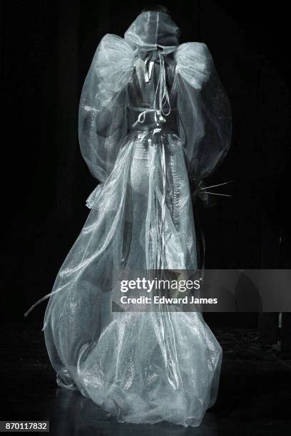 Model walks the runway during the Alexander Arutyunov fashion show at Mercedes-Benz Fashion Week Tbilisi on November 4, 2017 in Tbilisi, Georgia.