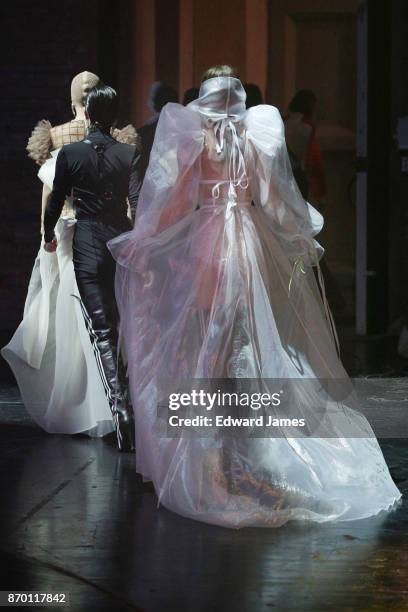 Model walks the runway during the Alexander Arutyunov fashion show at Mercedes-Benz Fashion Week Tbilisi on November 4, 2017 in Tbilisi, Georgia.