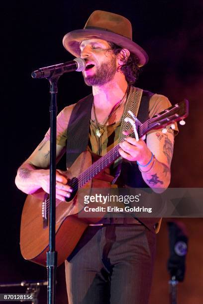 Sean Scolnick of Langhorne Slim performs during 2017 Boudin Bourbon and Beer at Champions Square on November 3, 2017 in New Orleans, Louisiana.