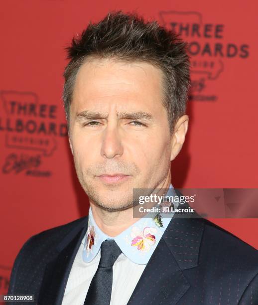 Sam Rockwell attends the premiere of Fox Searchlight Pictures' 'Three Billboards Outside Ebbing, Missouri' on November 03, 2017 in Los Angeles,...