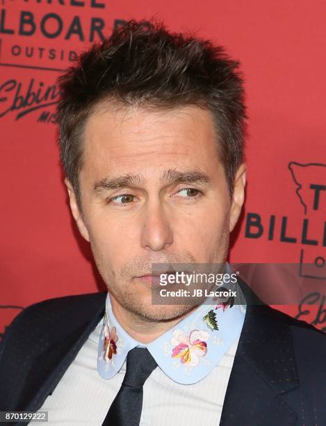 Sam Rockwell attends the premiere of Fox Searchlight Pictures' 'Three Billboards Outside Ebbing, Missouri' on November 03, 2017 in Los Angeles,...