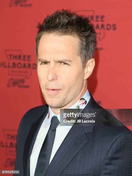 Sam Rockwell attends the premiere of Fox Searchlight Pictures' 'Three Billboards Outside Ebbing, Missouri' on November 03, 2017 in Los Angeles,...
