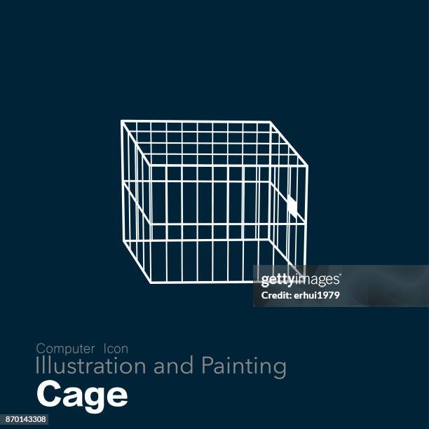 cage - vogelkäfig stock-grafiken, -clipart, -cartoons und -symbole