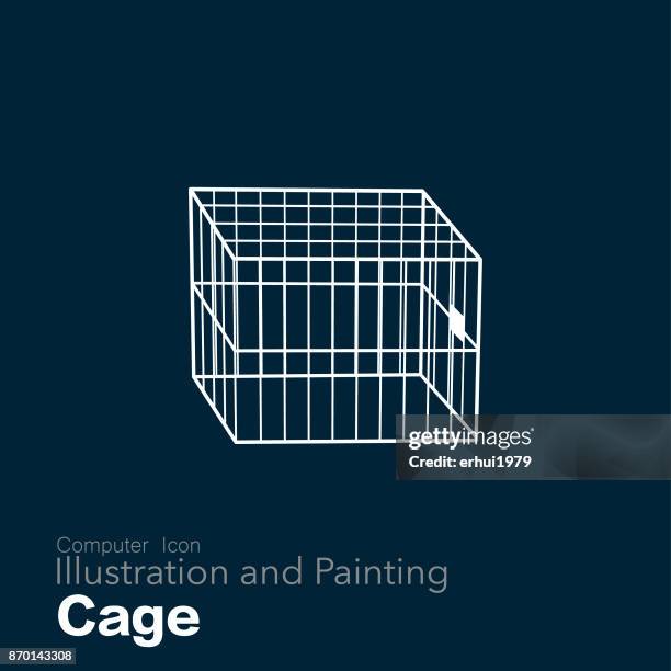 籠子裡 - cage 幅插畫檔、美工圖案、卡通及圖標