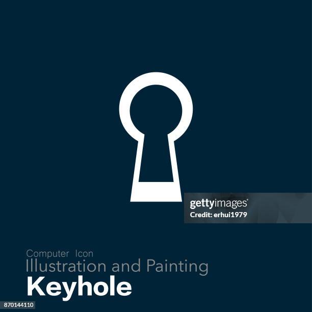 keyhole-ausschnitt  - durchblick schlüsselloch stock-grafiken, -clipart, -cartoons und -symbole