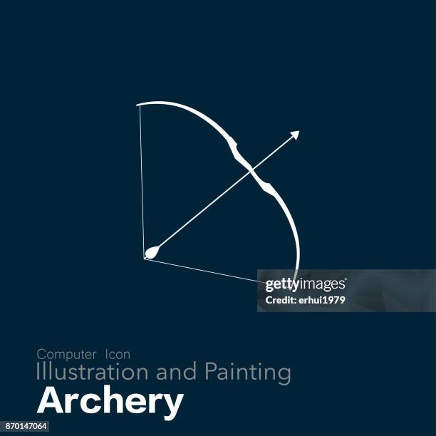 archery - bow and arrow stock illustrations