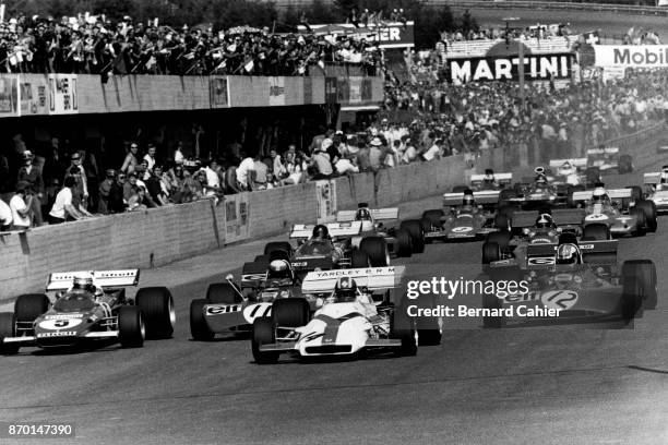 Clay Regazzoni, Jackie Stewart, Jo Siffert, François Cevert, Ferrari 312B2, Tyrrell-Ford 003, BRM P160, Matra MS120B, Grand Prix of Austria,...