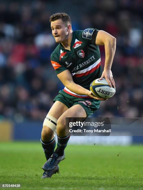 George Worth of Leicester Tigers during the Anglo-Welsh Cup match at Welford Road on November 4, 2017 in Leicester, England.