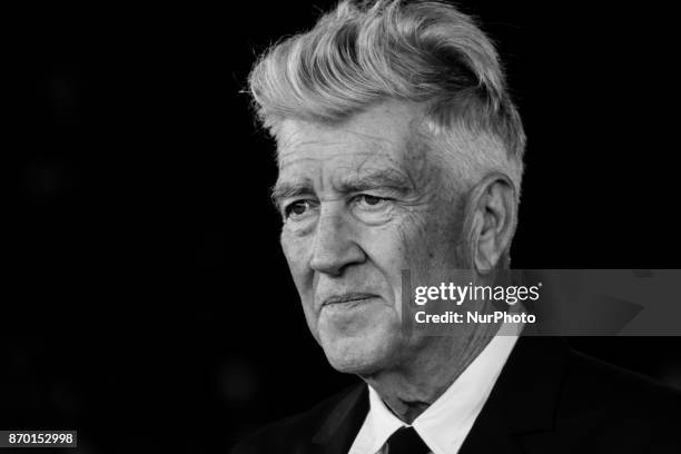 David Lynch walks the red carpet during the 12th Rome Film Fest at Auditorium Parco Della Musica on November 4, 2017 in Rome, Italy