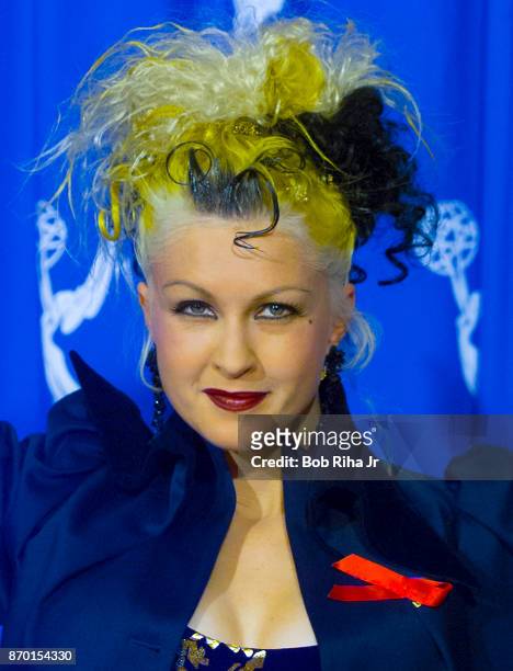 Singer Cyndi Lauper at the 47th Primetime Emmy Awards Show on September 10 in Pasadena, California.