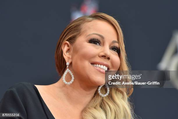 Mariah Carey is honored with Hand and Footprint Ceremony at TCL Chinese Theatre on November 1, 2017 in Hollywood, California.