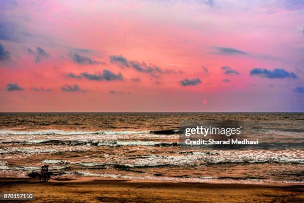 sinquerim public beach, goa india - sinquerim beach stock pictures, royalty-free photos & images