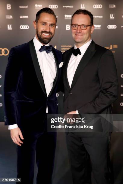 Daniel Funke and german politician Jens Spahn attend the 24th Opera Gala at Deutsche Oper Berlin on November 4, 2017 in Berlin, Germany.