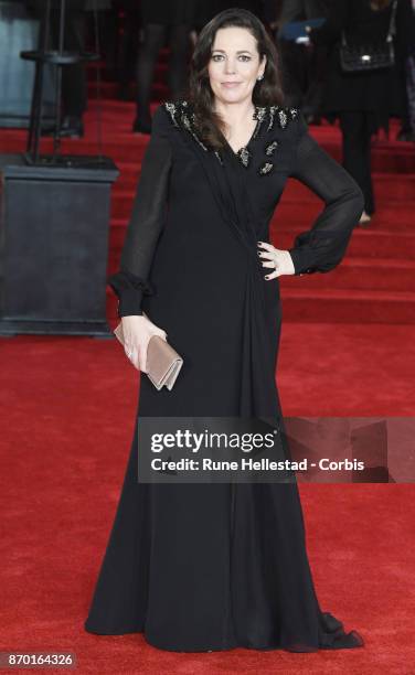 Olivia Colman attends the 'Murder On The Orient Express' World Premiere at Royal Albert Hall on November 02, 2017 in London, England. .