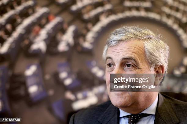 Antonio Tajani poses for a portrait session at European Parliament Headquarters on February 17, 2017 in Rome, Italy.