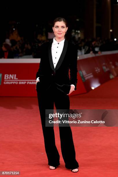 Vittoria Puccini walks a red carpet for 'The Place' during the 12th Rome Film Fest at Auditorium Parco Della Musica on November 4, 2017 in Rome,...