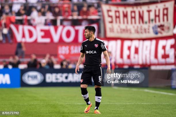 Independiente Juan Sánchez Miño during the Copa Sudamericana quarter-finals 2nd leg match between Club Atletico Independiente and Club Nacional at...