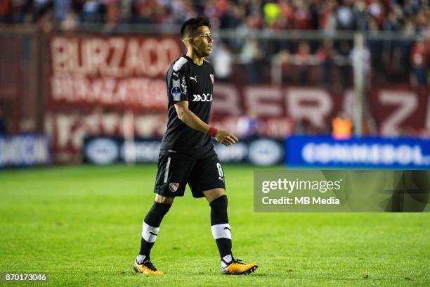 Independiente Maximiliano Meza during the Copa Sudamericana quarter-finals 2nd leg match between Club Atletico Independiente and Club Nacional at...