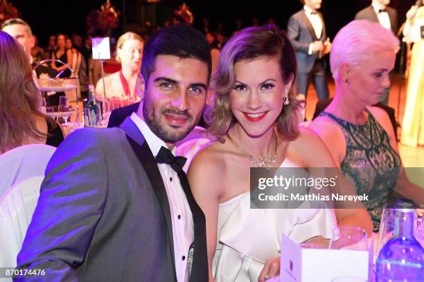 Oliver Vaid and Wolke Hegenbarth attend the Leipzig Opera Ball on November 4, 2017 in Leipzig, Germany.