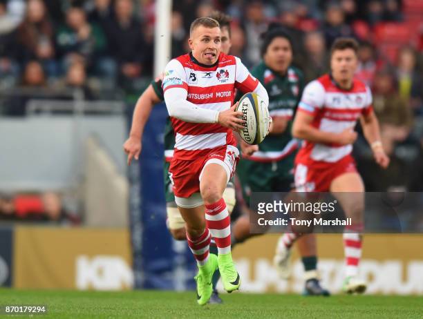 Ben Vellacott of Gloucester Rugby during the Anglo-Welsh Cup match at Welford Road on November 4, 2017 in Leicester, England.