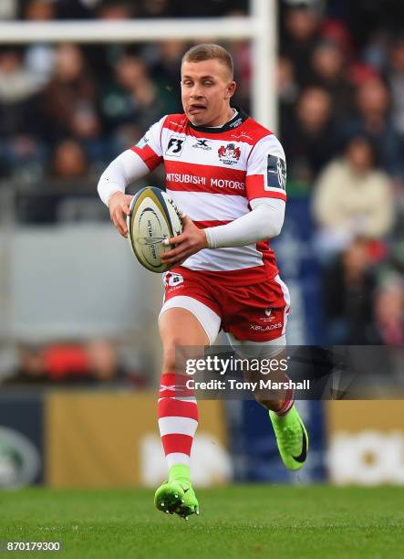 Ben Vellacott of Gloucester Rugby during the Anglo-Welsh Cup match at Welford Road on November 4, 2017 in Leicester, England.