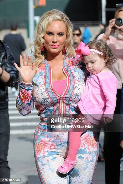 Coco Austin and Chanel Nicole Marrow are seen on November 4, 2017 in New York City.