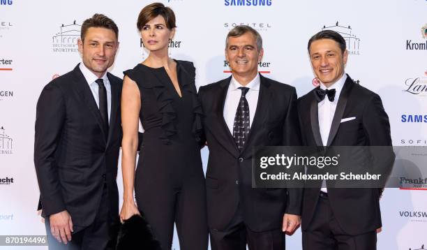 Robert Kovac and Niko Kovac coaches of Eintracht Frankfurt are seen during the German Sports Media Ball at Alte Oper on November 4, 2017 in Frankfurt...