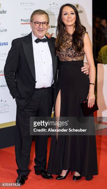 Jan Hofer and his girlfriend Phong Lan are seen during the German Sports Media Ball at Alte Oper on November 4, 2017 in Frankfurt am Main, Germany.