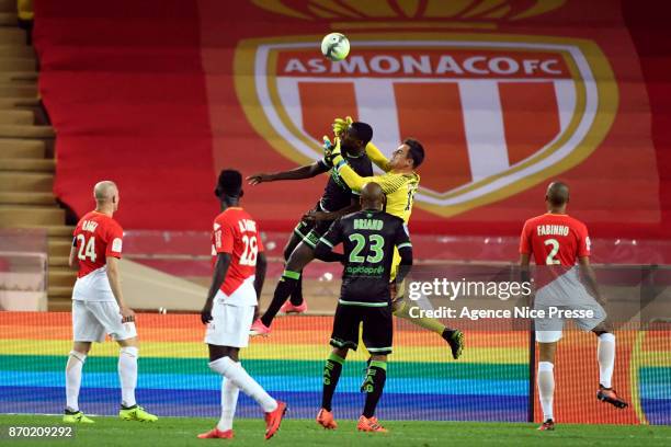 Diego Benaglio of Monaco during the Ligue 1 match between AS Monaco and EA Guingamp at Stade Louis II on November 4, 2017 in Monaco, .