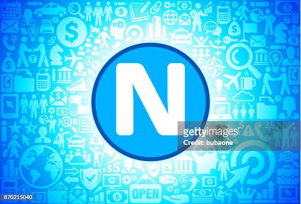 letter n icon on business and finance vector background - financi��n stock illustrations
