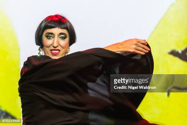 Rossy de Palma performs on stage during the Oslo World Music Festival at the Sentralen on November 4, 2017 in Oslo, Norway.