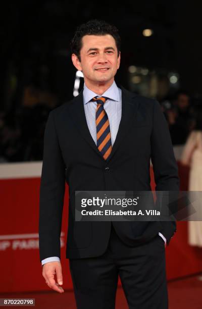 Vinicio Marchioni walks a red carpet for 'The Place' during the 12th Rome Film Fest at Auditorium Parco Della Musica on November 4, 2017 in Rome,...