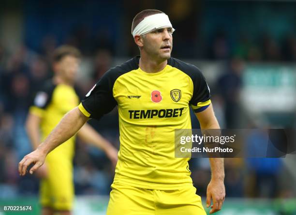 Jake Buxton of Burton Albion FC during Sky Bet Championship match between Millwall against Burton Albion FC at The Den, London on 04 Nov 2017